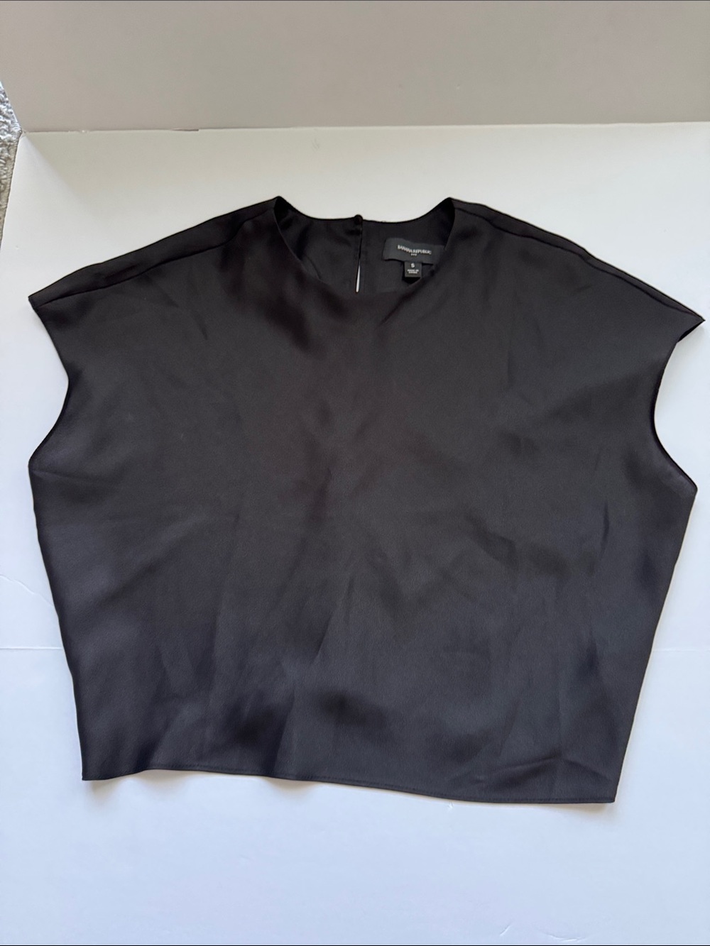 Banana Republic Factory Black Boxy Cap-Sleeve Tunic